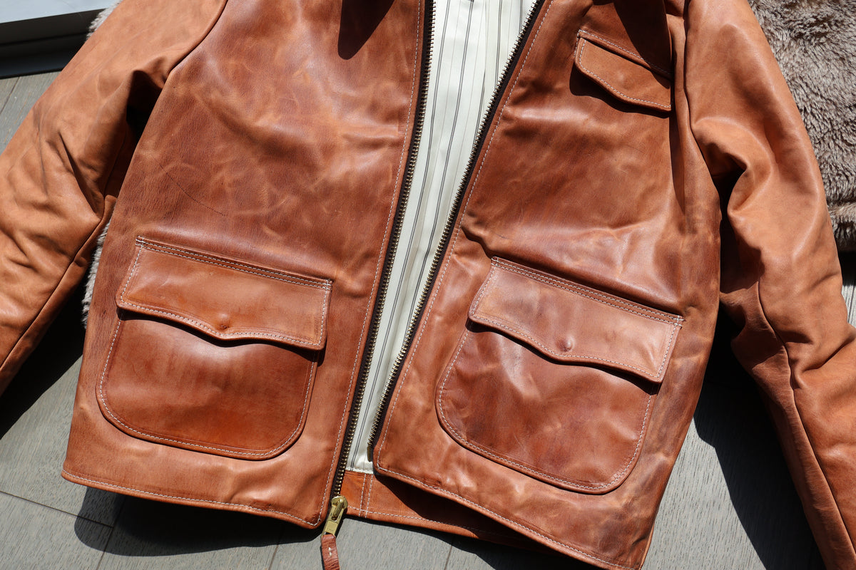 
                  
                    Hermann Oak Old World Leather Jacket
                  
                