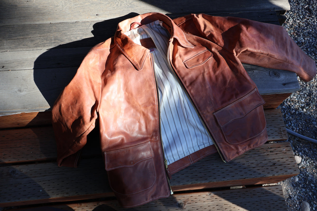 
                  
                    Hermann Oak Old World Leather Jacket
                  
                