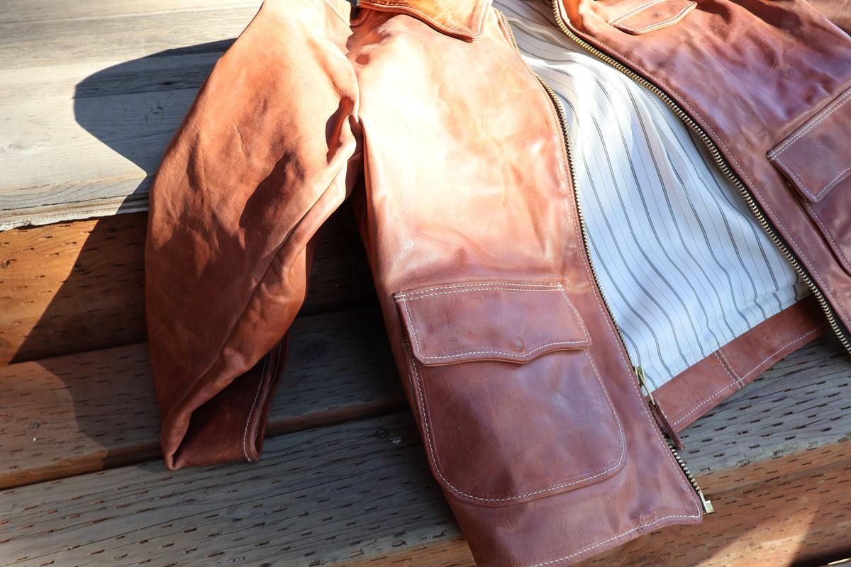 
                  
                    Hermann Oak Old World Leather Jacket
                  
                