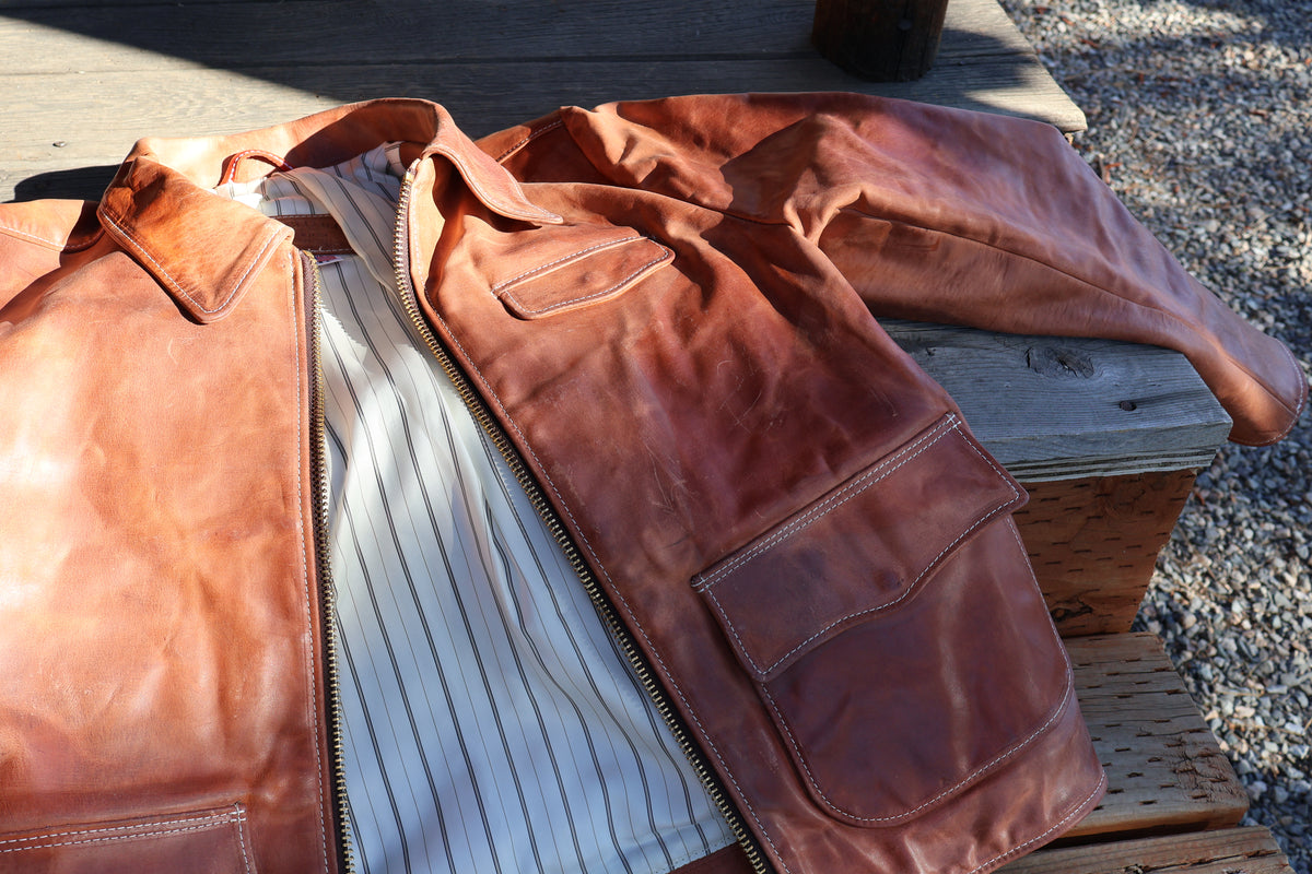 
                  
                    Hermann Oak Old World Leather Jacket
                  
                