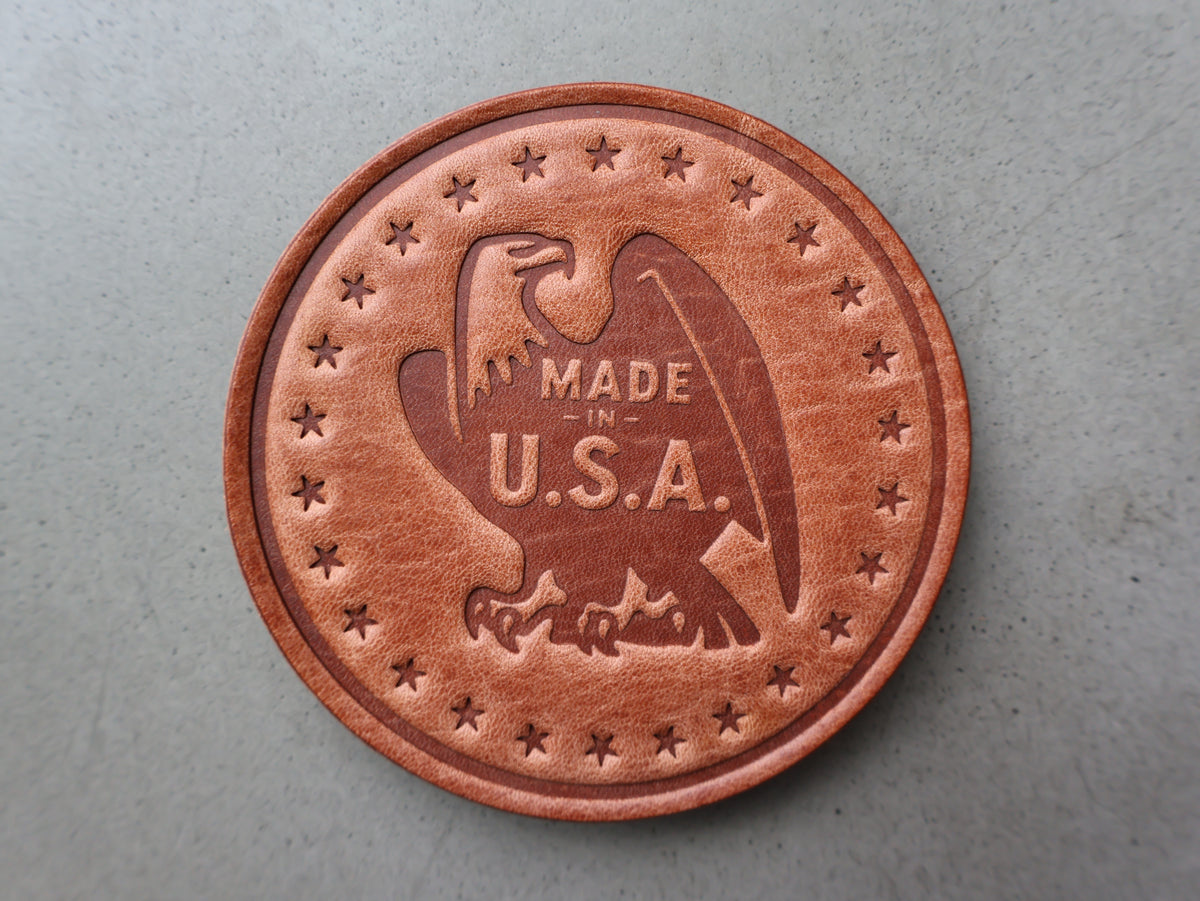 
                  
                    Hermann Oak Bald Eagle Leather Coasters
                  
                