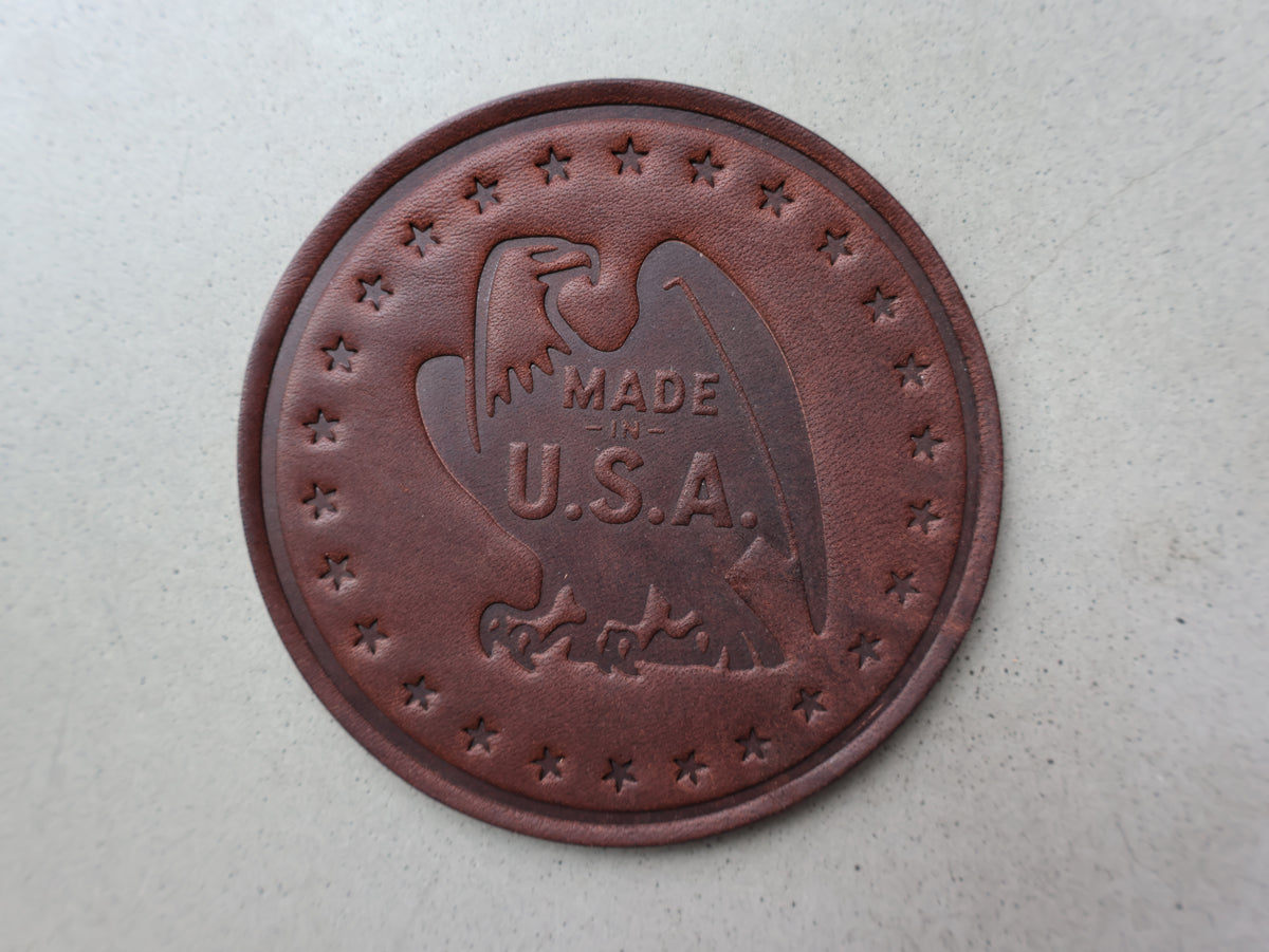 
                  
                    Hermann Oak Bald Eagle Leather Coasters
                  
                